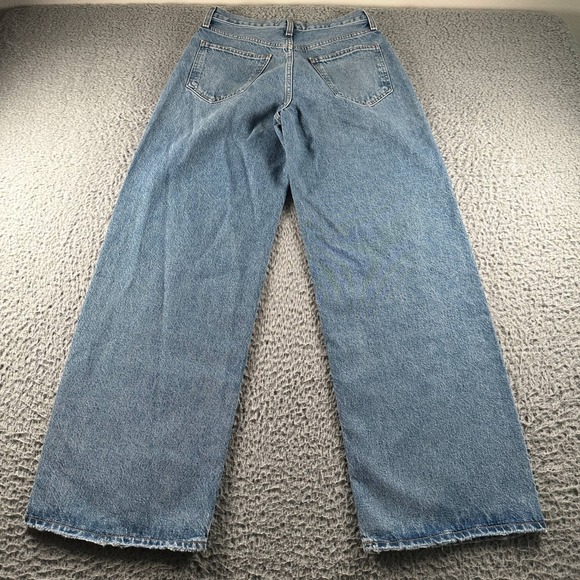 AGOLDE Jeans Womens 24 Low Slung Baggy in Libertine Wide Leg Light Blue Denim - Picture 12 of 16